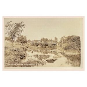Creek Scene in Hinckley Minnesota Postcard